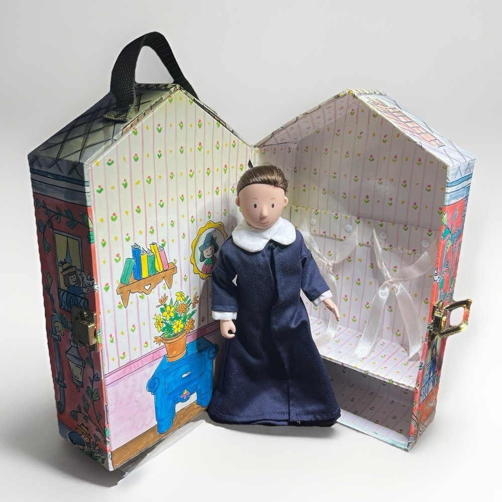 Eden Toys 1999 Madeline Doll‎ House Carrier And Doll Portable With Latch Vtg